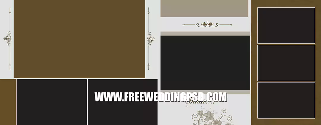 Psd wedding photo album design templates